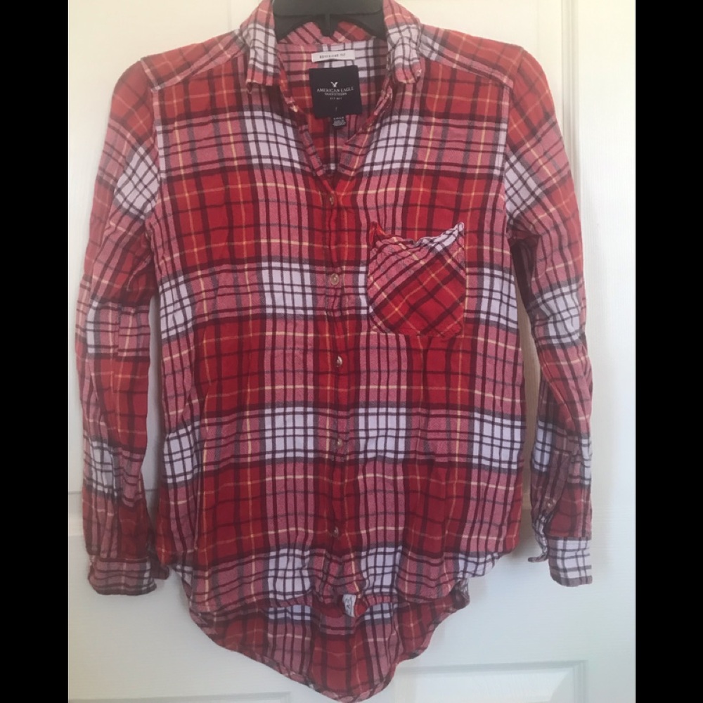 American Eagle BoyfriendFit Long Sleeve Women Sz S